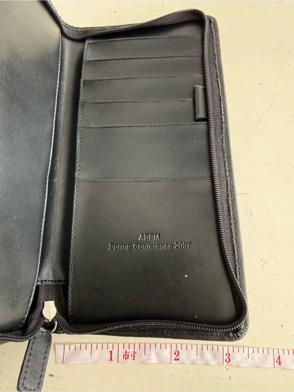 Leather Travel Wallet Organizer - Black